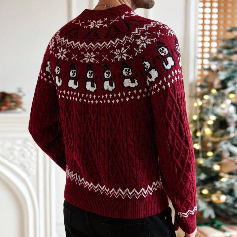 Christmas Retro Round-neck Cable Knit Sweater | Luxury Home Accessories | Heulog Glow