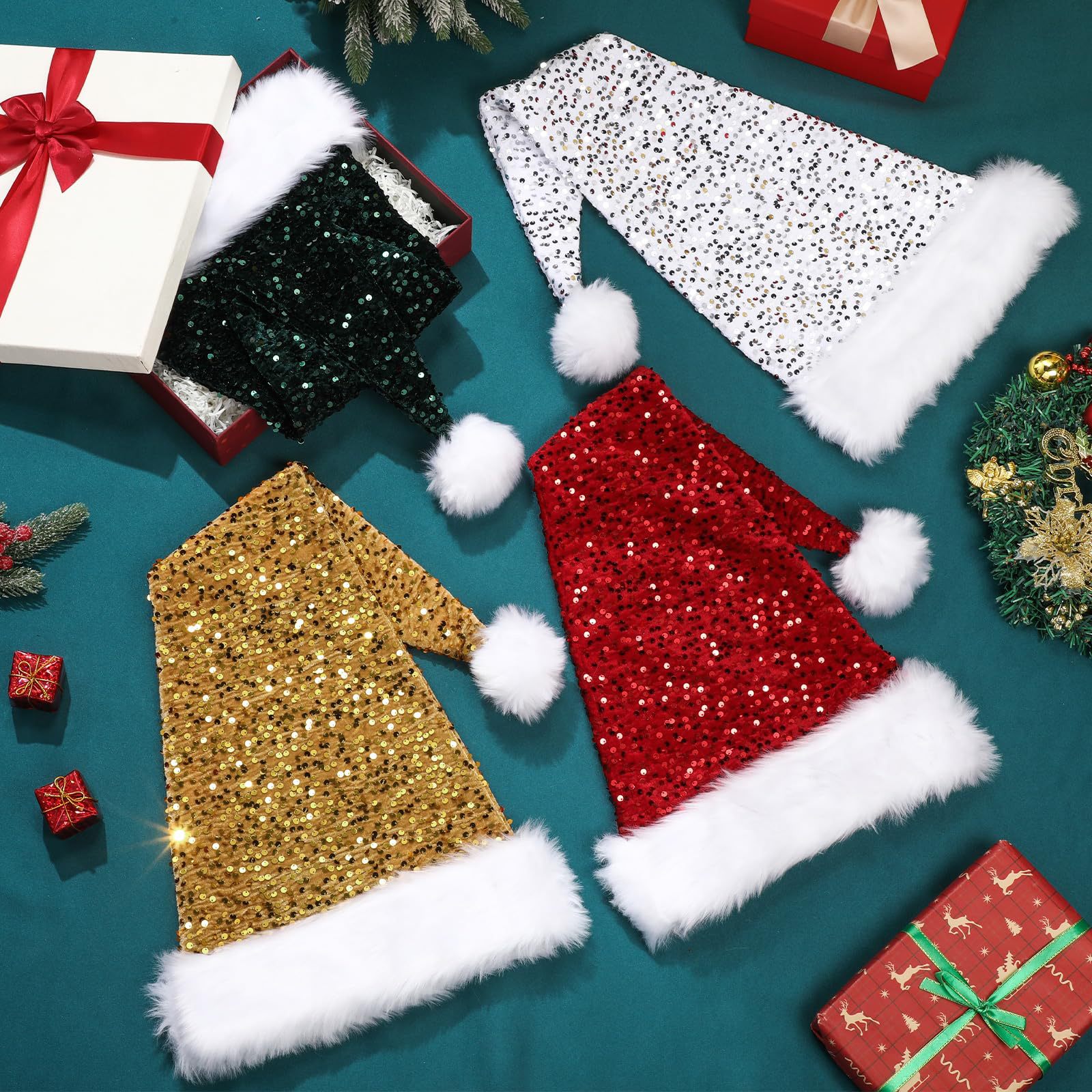 Christmas Sequin Decoration Atmosphere Sequin Cap | Luxury Home Accessories | Heulog Glow