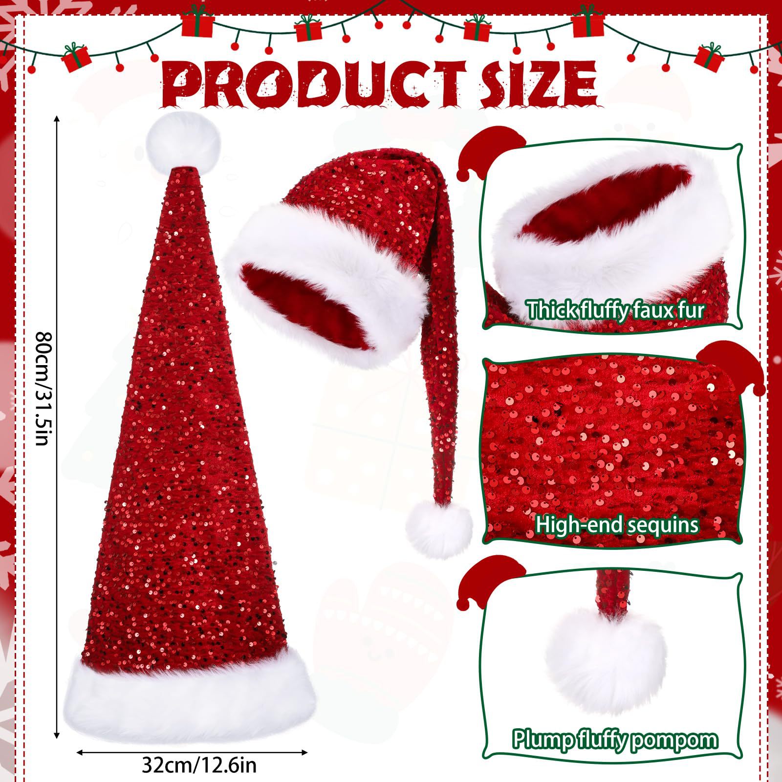 Christmas Sequin Decoration Atmosphere Sequin Cap | Luxury Home Accessories | Heulog Glow