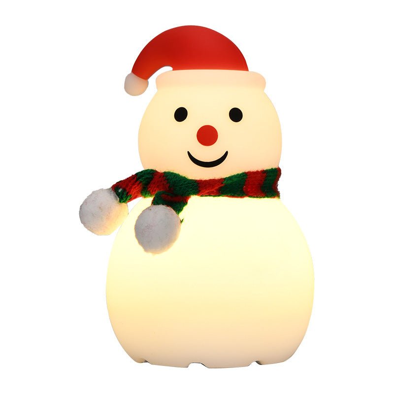 Christmas Snowman Night Light Silicone Bluetooth Audio Small Night Lamp | Luxury Home Accessories | Heulog Glow