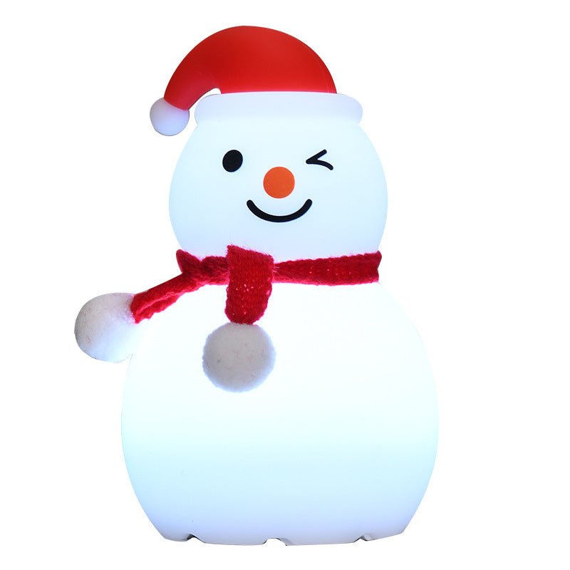 Christmas Snowman Night Light Silicone Bluetooth Audio Small Night Lamp | Luxury Home Accessories | Heulog Glow