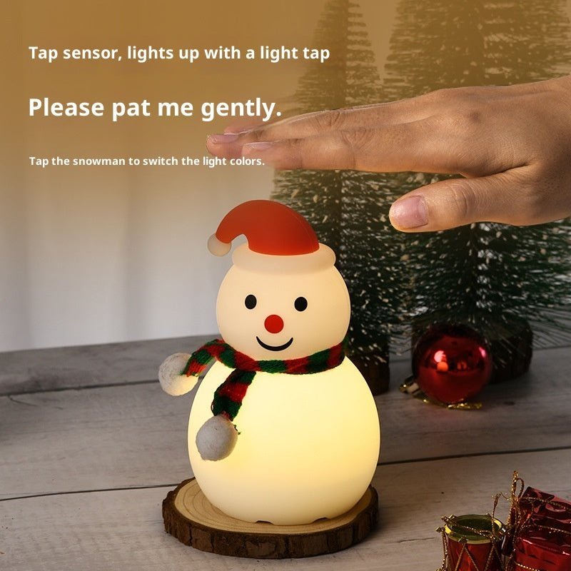 Christmas Snowman Night Light Silicone Bluetooth Audio Small Night Lamp | Luxury Home Accessories | Heulog Glow