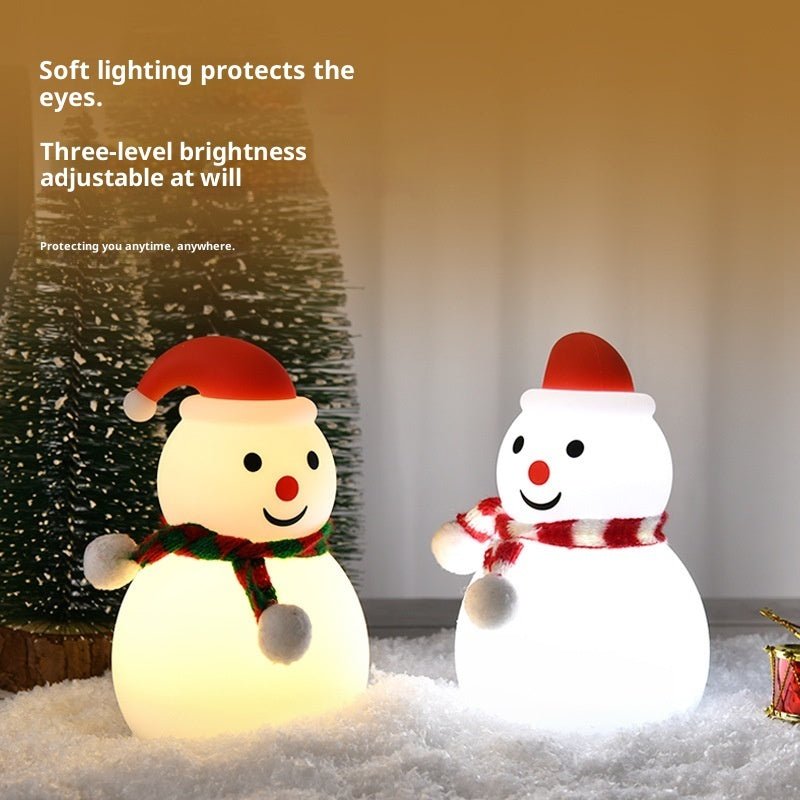 Christmas Snowman Night Light Silicone Bluetooth Audio Small Night Lamp | Luxury Home Accessories | Heulog Glow