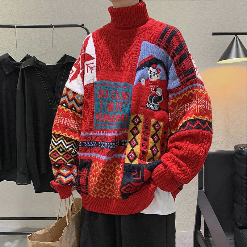 Christmas Sweater Men's And Women's Autumn And Winter High Collar | Luxury Home Accessories | Heulog Glow