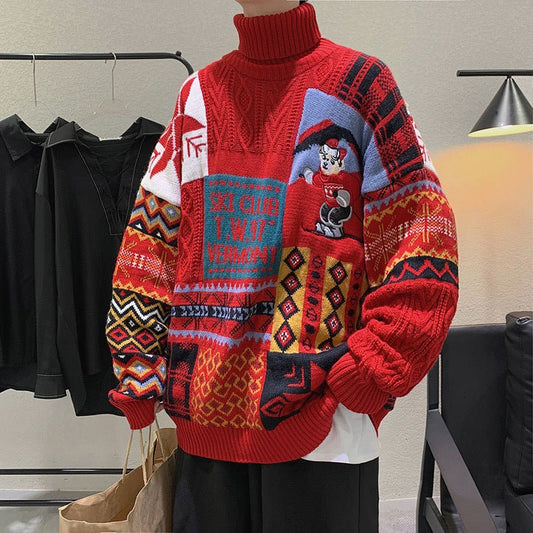 Christmas Sweater Men's And Women's Autumn And Winter High Collar | Luxury Home Accessories | Heulog Glow