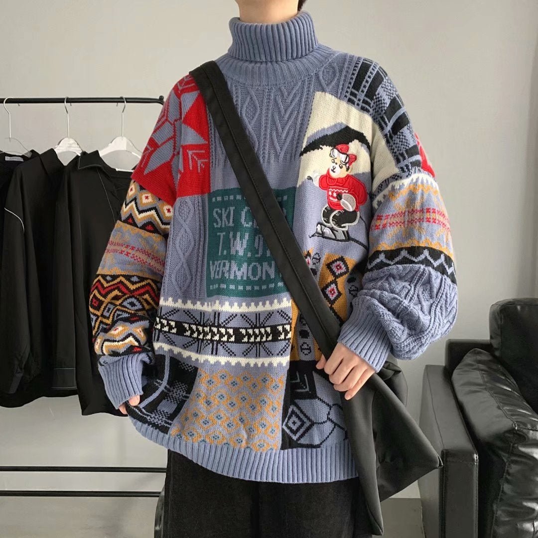 Christmas Sweater Men's And Women's Autumn And Winter High Collar | Luxury Home Accessories | Heulog Glow