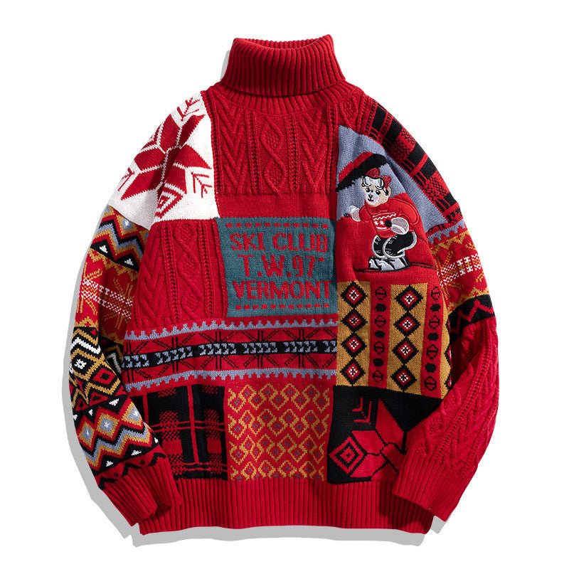Christmas Sweater Men's And Women's Autumn And Winter High Collar | Luxury Home Accessories | Heulog Glow