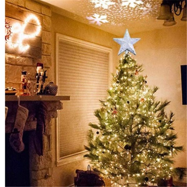 Christmas Tree Top Light Star Snowflake Shape LED Laser Projector Lights Christmas Tree Ornament | Luxury Home Accessories | Heulog Glow