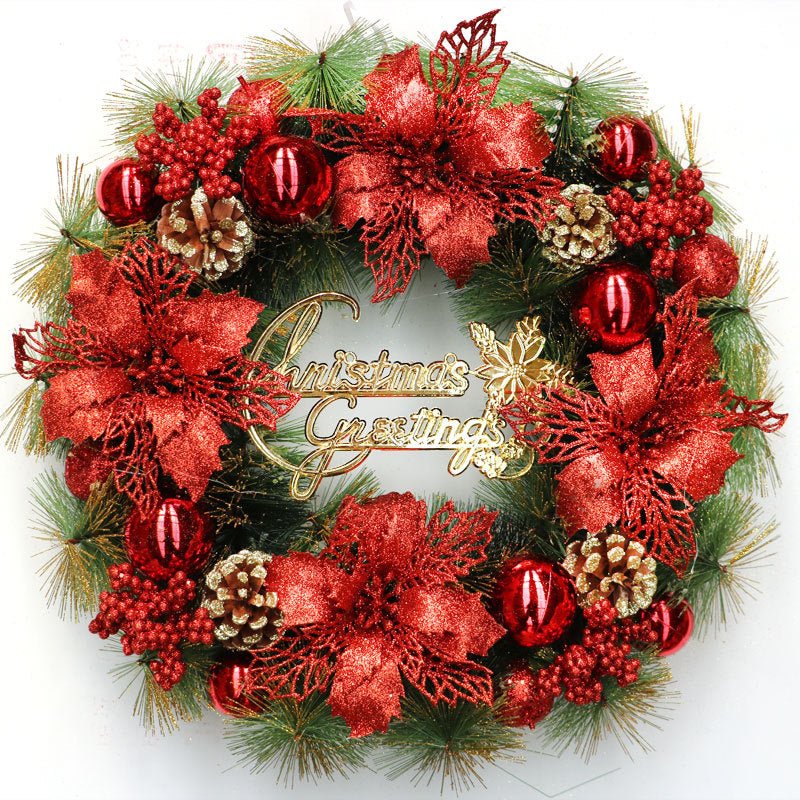 Christmas Wreath Door Hanging Decorations Festive Ornaments | Luxury Home Accessories | Heulog Glow