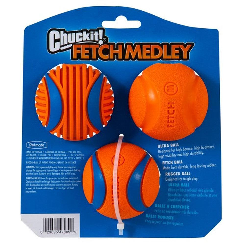 Chuckit! Fetch Medley Gen 3 Medium - 3 Pack | Luxury Home Accessories | Heulog Glow
