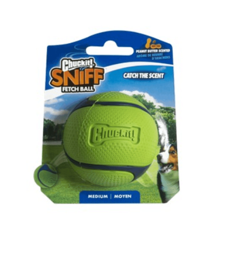 Chuckit! Sniff Fetch Ball Peanut Butter Medium 1pk | Luxury Home Accessories | Heulog Glow