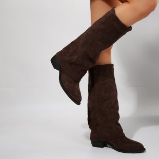 Chunky Heel Cowboy Boot Plus Size Knight Frye Boot | Luxury Home Accessories | Heulog Glow