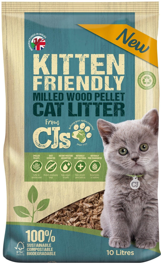 CJs Kitten Friendly Litter Pellets | Luxury Home Accessories | Heulog Glow