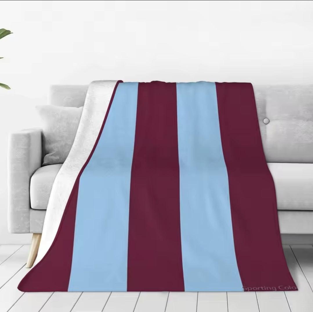 Claret & Blue Striped Pet Blanket | Luxury Home Accessories | Heulog Glow
