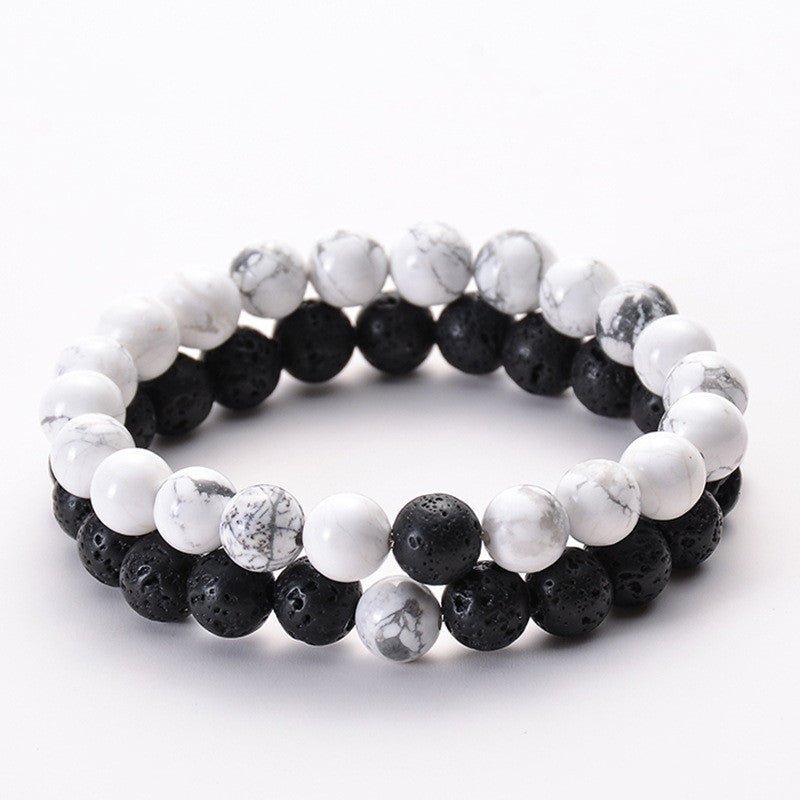 Classic Black Matte Green Malachite Bracelets Suitable Women Men Elastic Strand Jewelry | Luxury Home Accessories | Heulog Glow