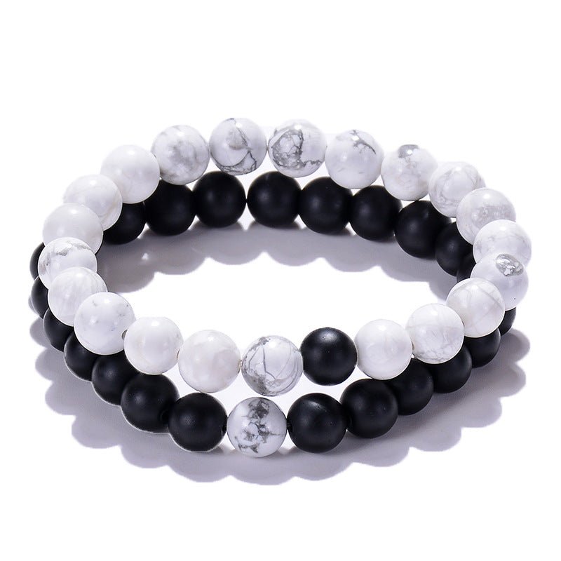 Classic Black Matte Green Malachite Bracelets Suitable Women Men Elastic Strand Jewelry | Luxury Home Accessories | Heulog Glow