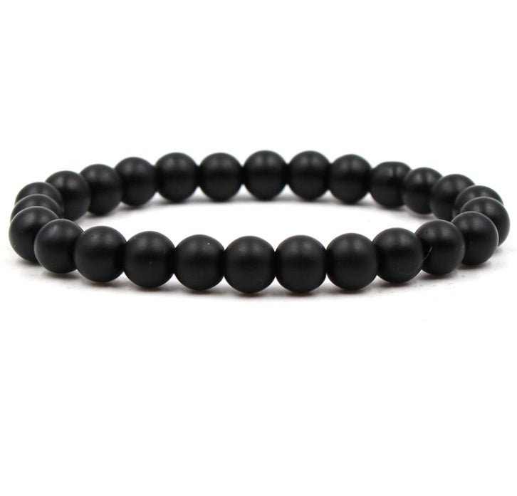 Classic Black Matte Green Malachite Bracelets Suitable Women Men Elastic Strand Jewelry | Luxury Home Accessories | Heulog Glow