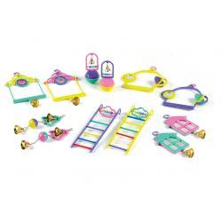 Classic Mixed Budgie Toys, 6" - Assorted Pack of 12 | Luxury Home Accessories | Heulog Glow