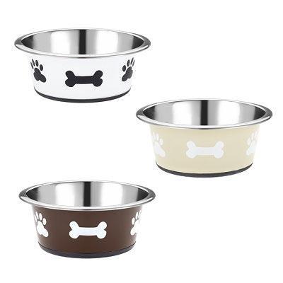 Classic Posh Paws Stainless Steel Neutral Non-Slip Dish 900ml | Luxury Home Accessories | Heulog Glow