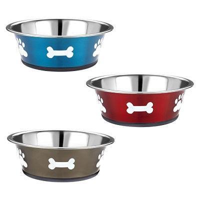 Classic Posh Paws Stainless Steel Non-Slip Dish 2500ml | Luxury Home Accessories | Heulog Glow