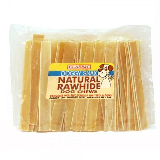 Classic Rawhide Flat Dog Chews 100 x 17cm | Luxury Home Accessories | Heulog Glow