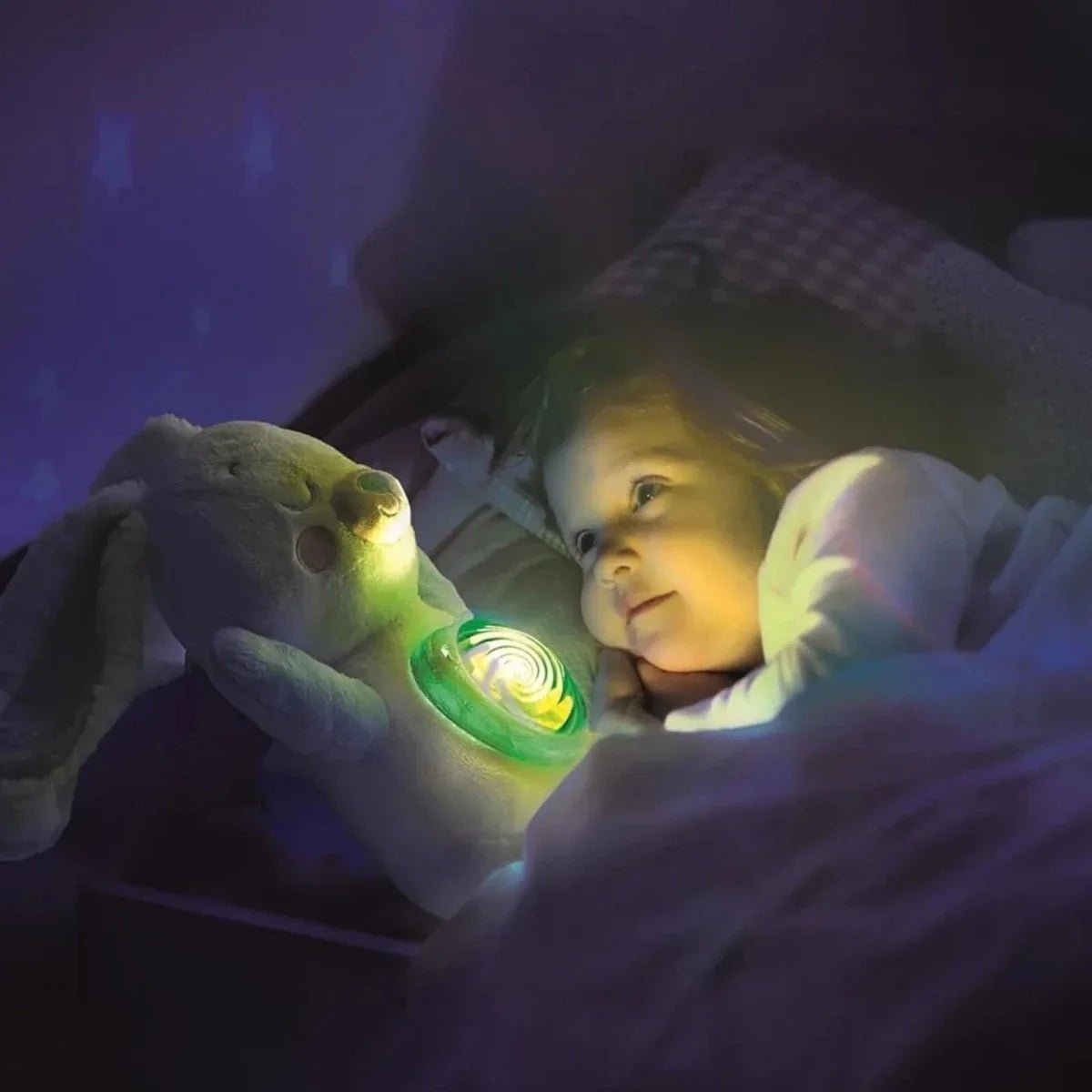 Clementoni Northern Lights Plush Arctic Bunny Projector | Luxury Home Accessories | Heulog Glow