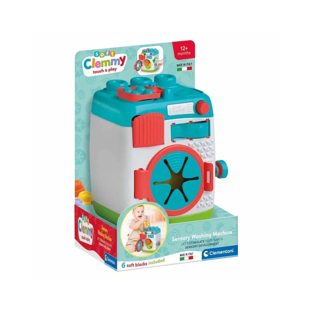 Clementoni Soft Clemmy Sensory Washing Machine Toy | Luxury Home Accessories | Heulog Glow