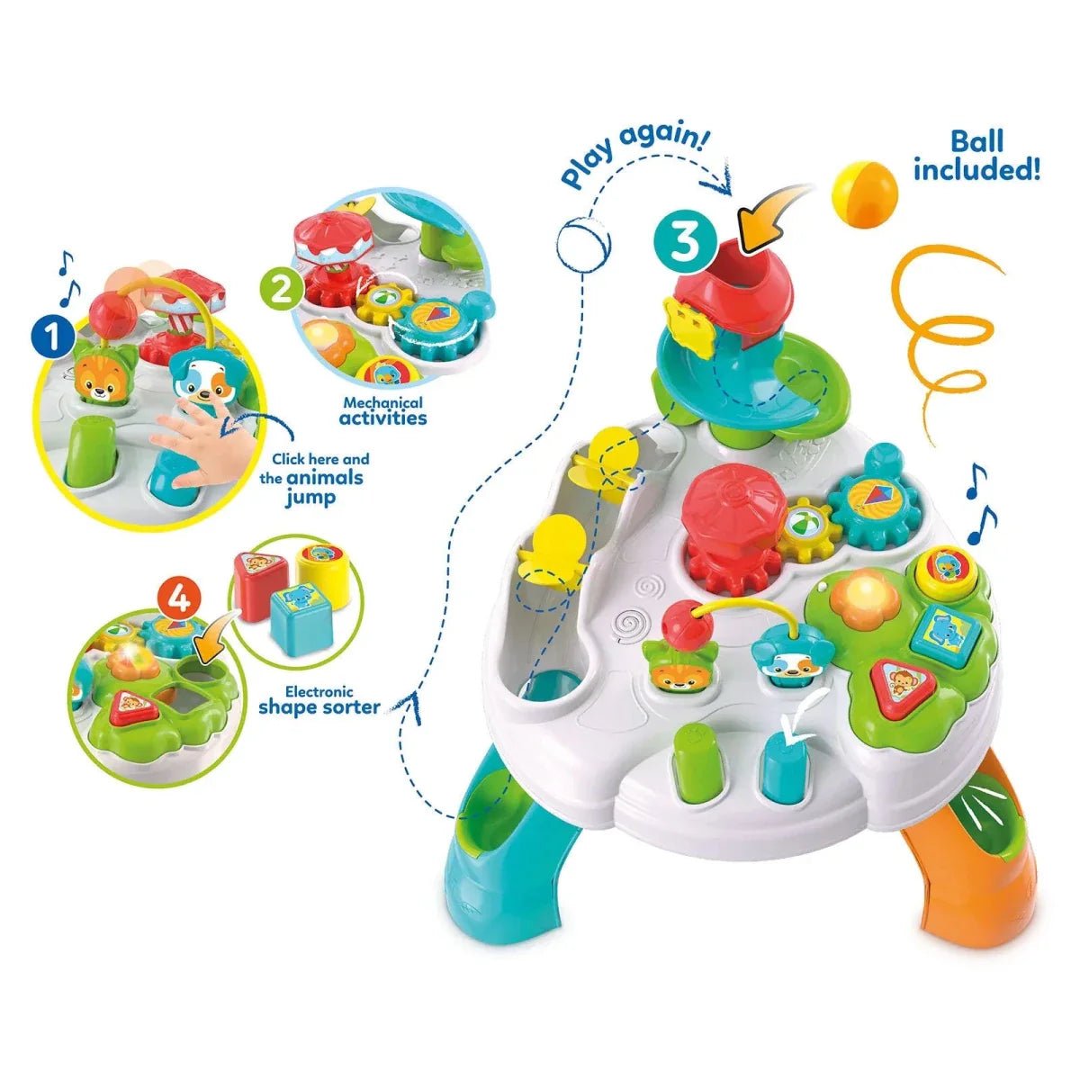 Clementoni Touch Discover & Play Sensory Table | Luxury Home Accessories | Heulog Glow
