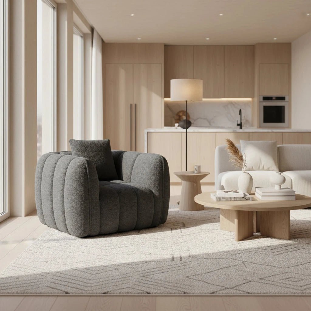 Cloud Comfort Boucl Armchair | Luxury Home Accessories | Heulog Glow