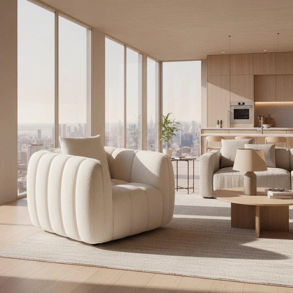 Cloud Comfort Boucl Armchair | Luxury Home Accessories | Heulog Glow