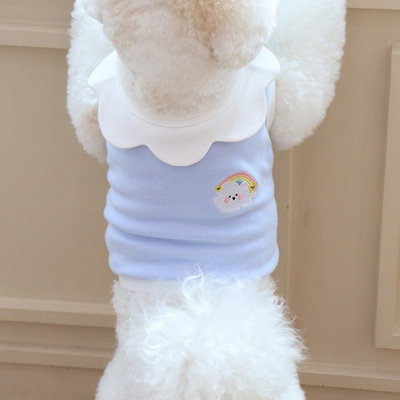 Cloud Embroidery Cute Soft Vest Dog Clothes | Luxury Home Accessories | Heulog Glow