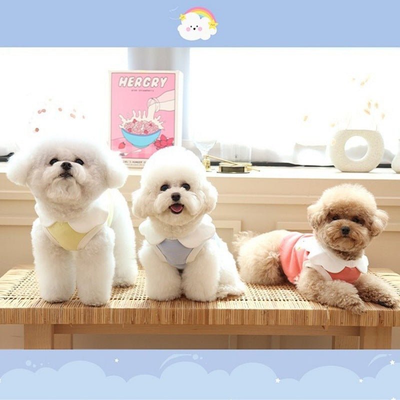 Cloud Embroidery Cute Soft Vest Dog Clothes | Luxury Home Accessories | Heulog Glow