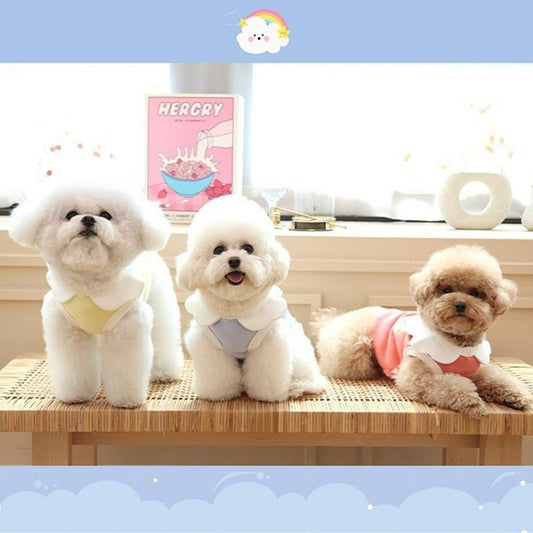 Cloud Embroidery Cute Soft Vest Dog Clothes | Luxury Home Accessories | Heulog Glow