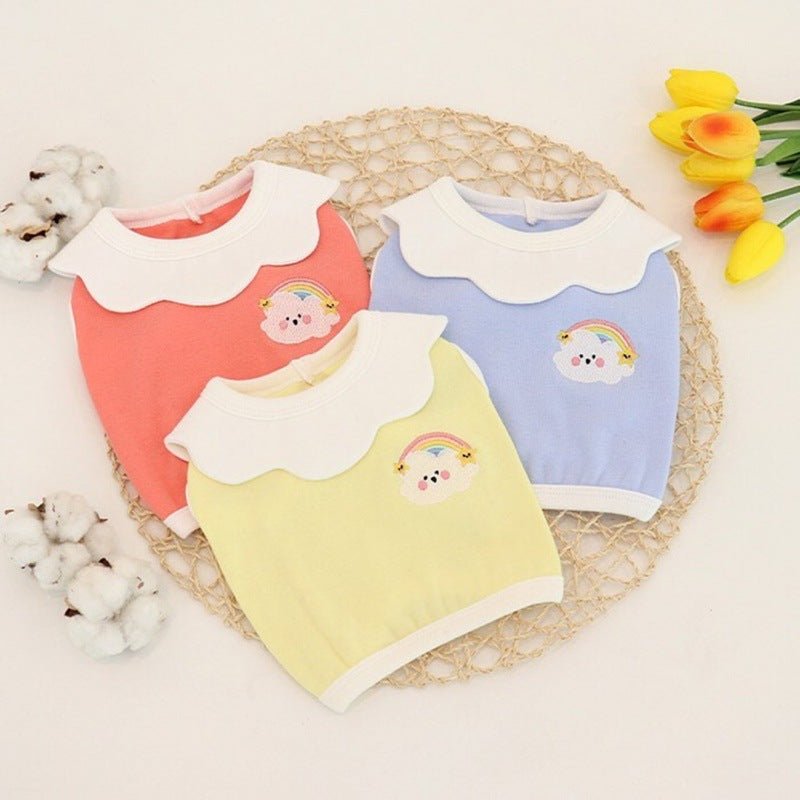 Cloud Embroidery Cute Soft Vest Dog Clothes | Luxury Home Accessories | Heulog Glow