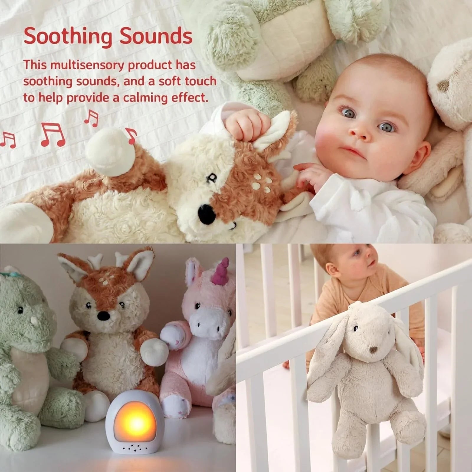 Cloud.b LoveLight Billy Bunny Nightlight & Sound Soother | Luxury Home Accessories | Heulog Glow