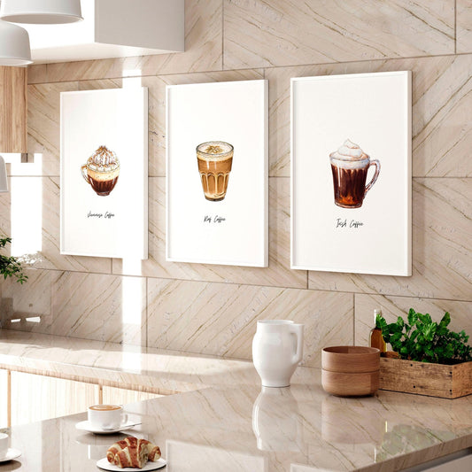 Coffee Wall Art Ideas – Set of 3 Kitchen Prints