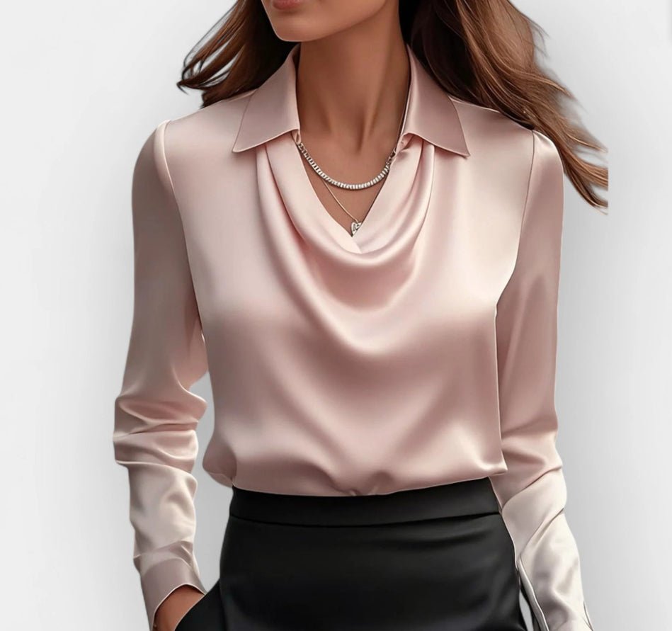 Collared Long-Sleeve Shirts Fashion Commuter Solid Color Blouse Casual Business Tops Women's Clothing | Luxury Home Accessories | Heulog Glow
