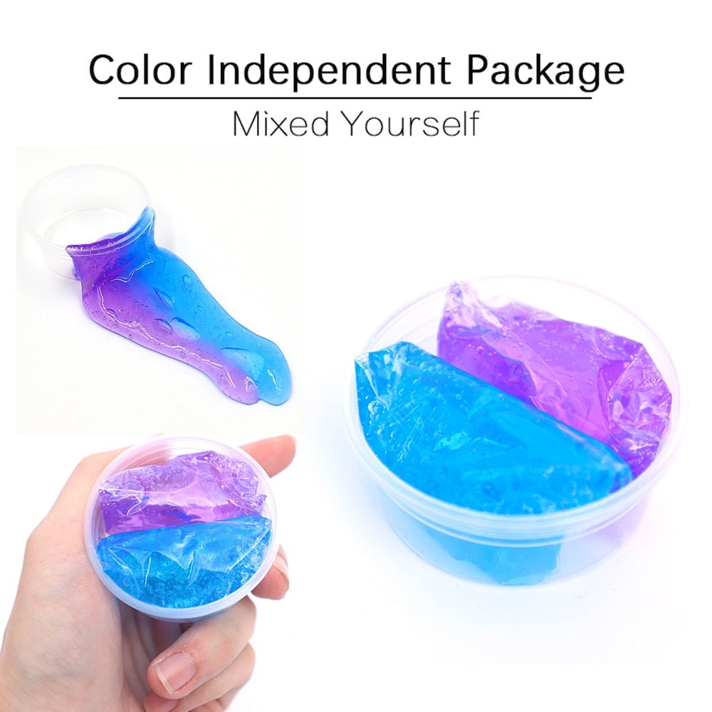 Color Matching Gradient Multicolor Crystal Mud Slime | Luxury Home Accessories | Heulog Glow
