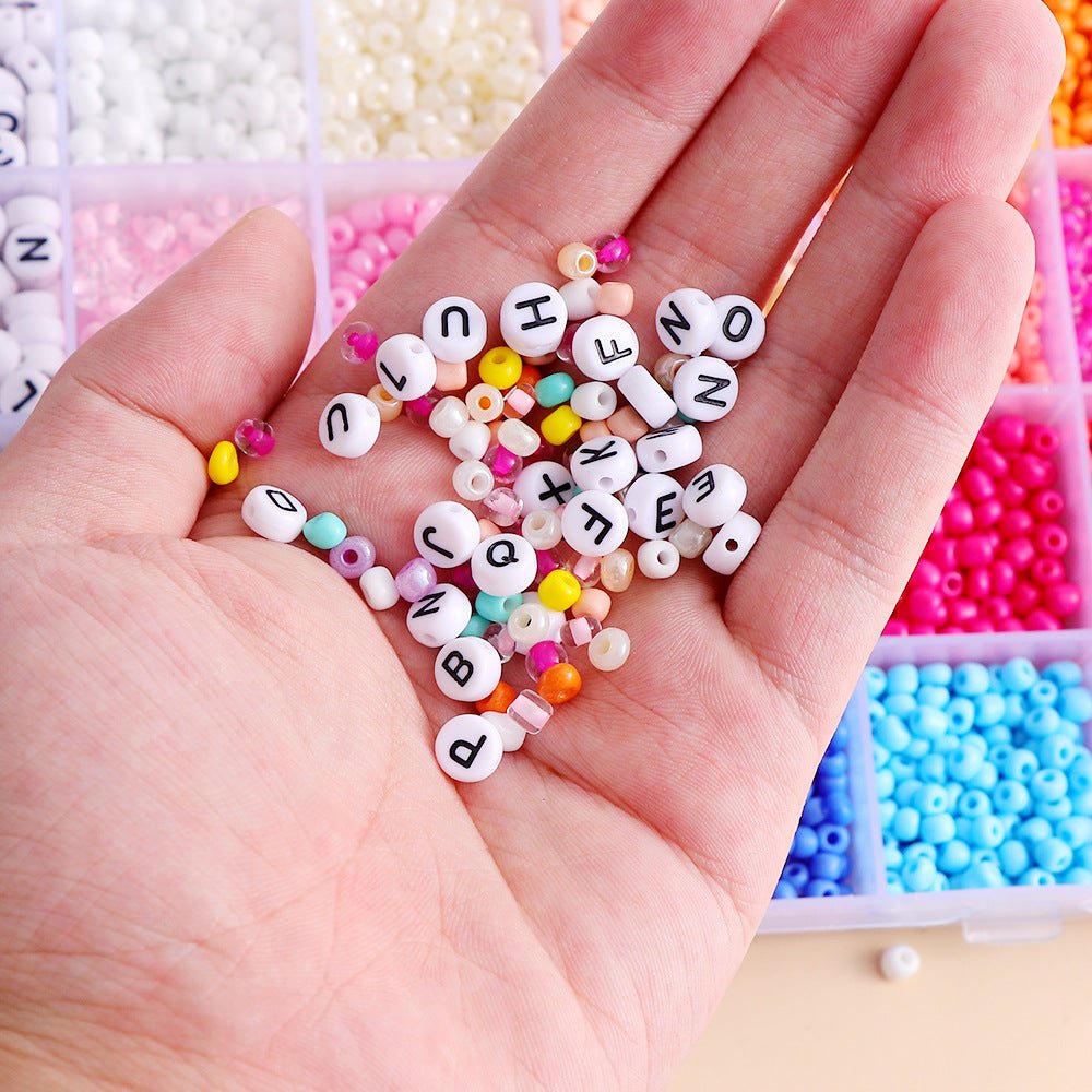 Colored Letter Beads Glass Rice Handmade Necklace | Luxury Home Accessories | Heulog Glow