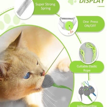 Colorful Beating Mouse Electric Door Holder Hanging Automatic Interactive Toy | Luxury Home Accessories | Heulog Glow