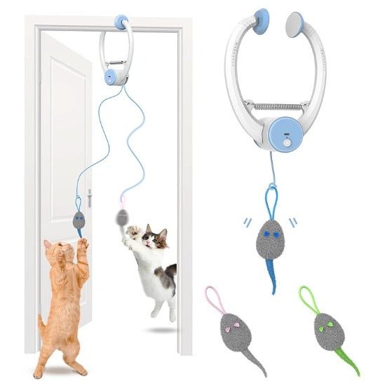 Colorful Beating Mouse Electric Door Holder Hanging Automatic Interactive Toy | Luxury Home Accessories | Heulog Glow