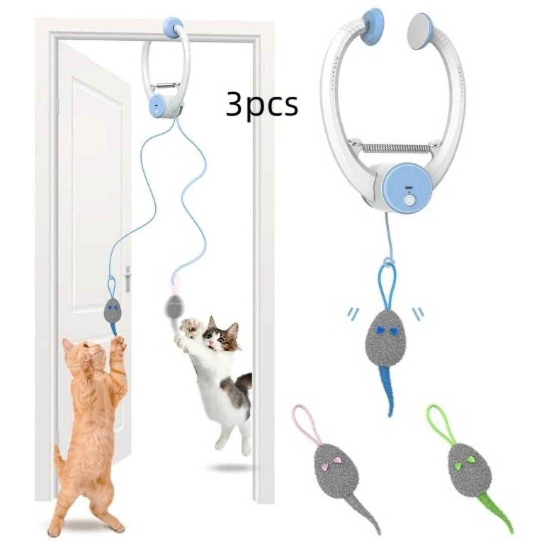 Colorful Beating Mouse Electric Door Holder Hanging Automatic Interactive Toy | Luxury Home Accessories | Heulog Glow