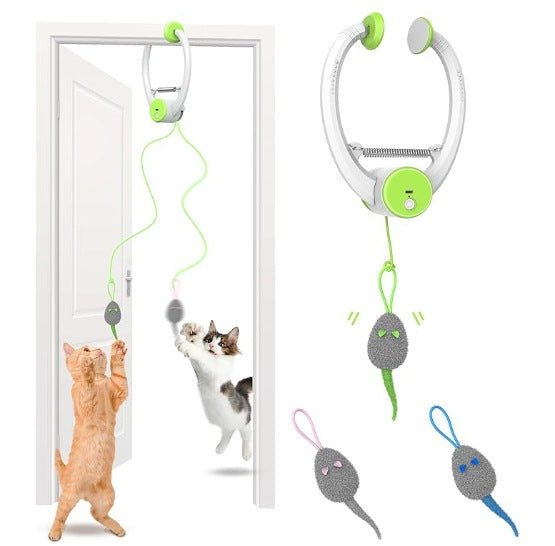Colorful Beating Mouse Electric Door Holder Hanging Automatic Interactive Toy | Luxury Home Accessories | Heulog Glow