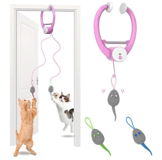 Colorful Beating Mouse Electric Door Holder Hanging Automatic Interactive Toy | Luxury Home Accessories | Heulog Glow