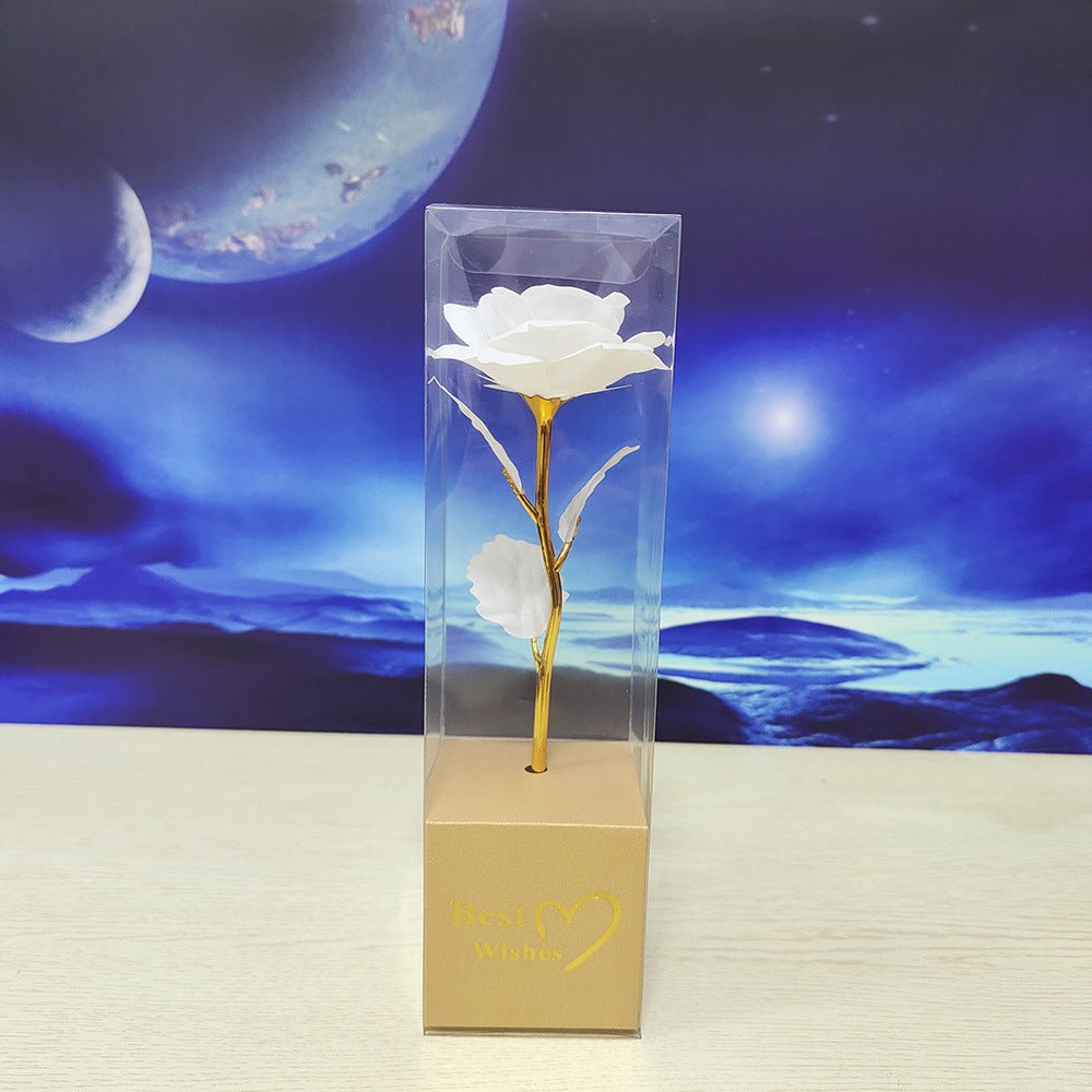 Colorful Gold Gold-foil Roses Mother's Day 520 Artificial Flower Valentine's Day Gift Christmas | Luxury Home Accessories | Heulog Glow