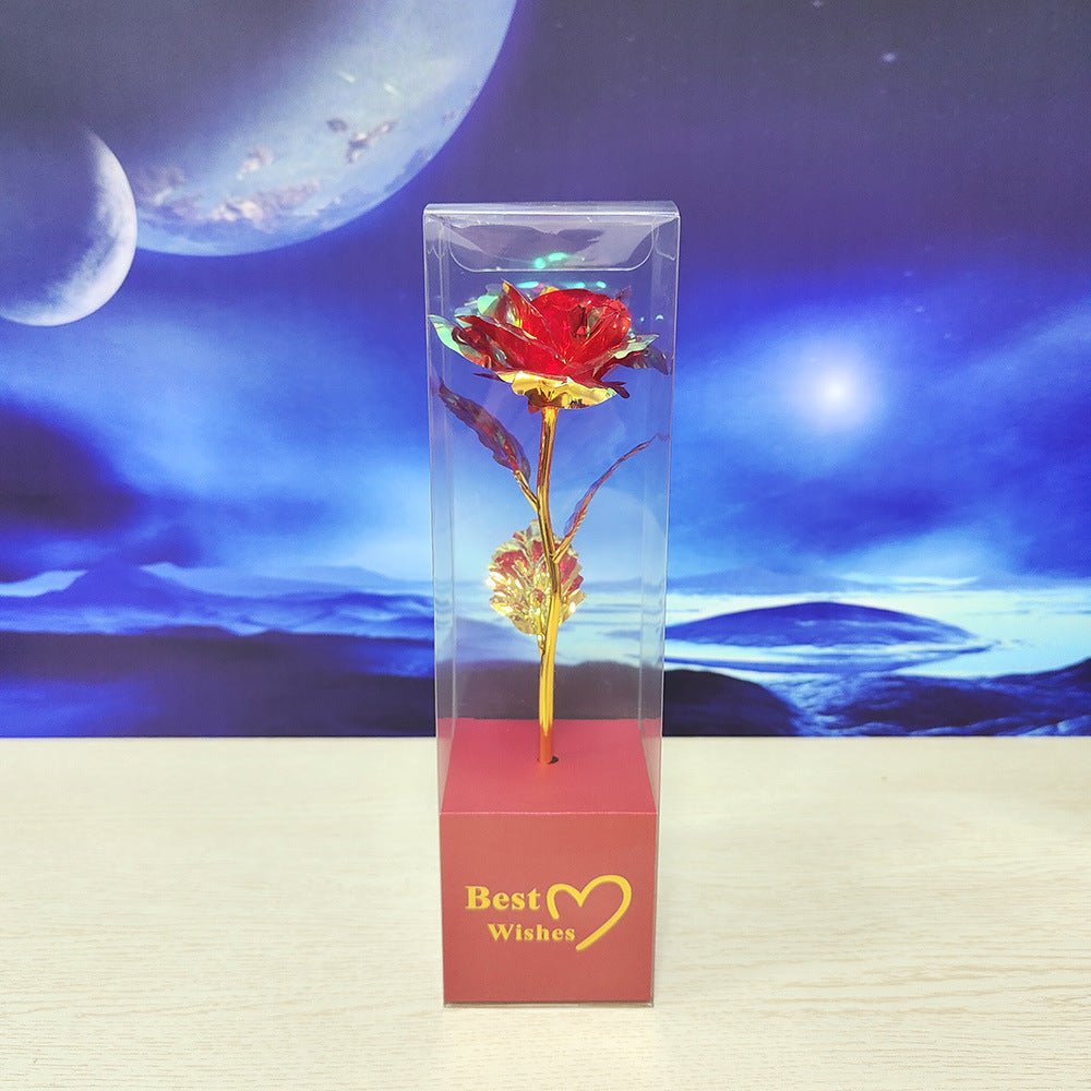 Colorful Gold Gold-foil Roses Mother's Day 520 Artificial Flower Valentine's Day Gift Christmas | Luxury Home Accessories | Heulog Glow