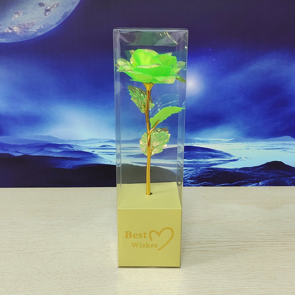 Colorful Gold Gold-foil Roses Mother's Day 520 Artificial Flower Valentine's Day Gift Christmas | Luxury Home Accessories | Heulog Glow