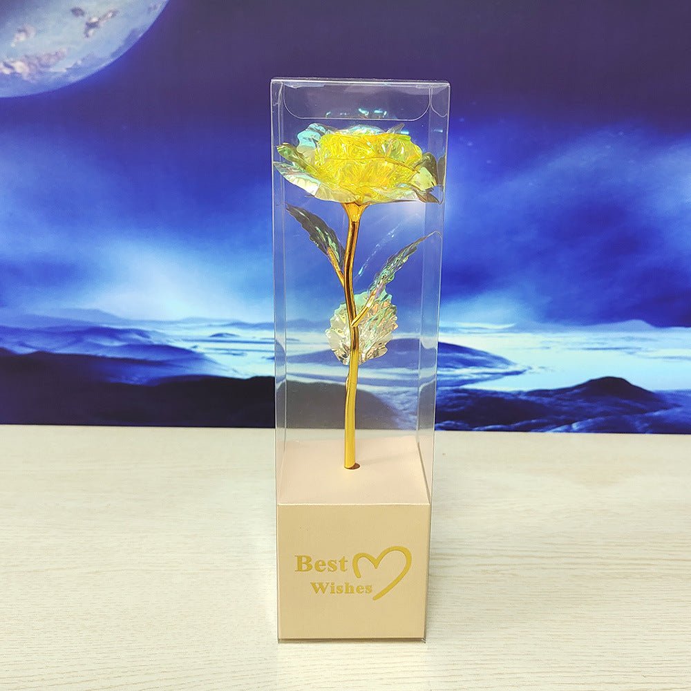 Colorful Gold Gold-foil Roses Mother's Day 520 Artificial Flower Valentine's Day Gift Christmas | Luxury Home Accessories | Heulog Glow