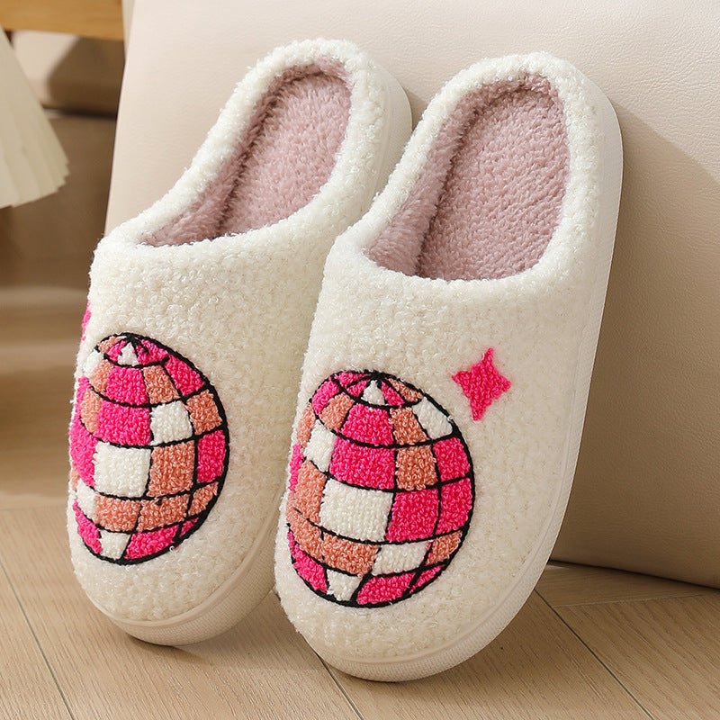 Comfortable Home Warm Cartoon Embroidered Balloon Cotton Slippers | Luxury Home Accessories | Heulog Glow