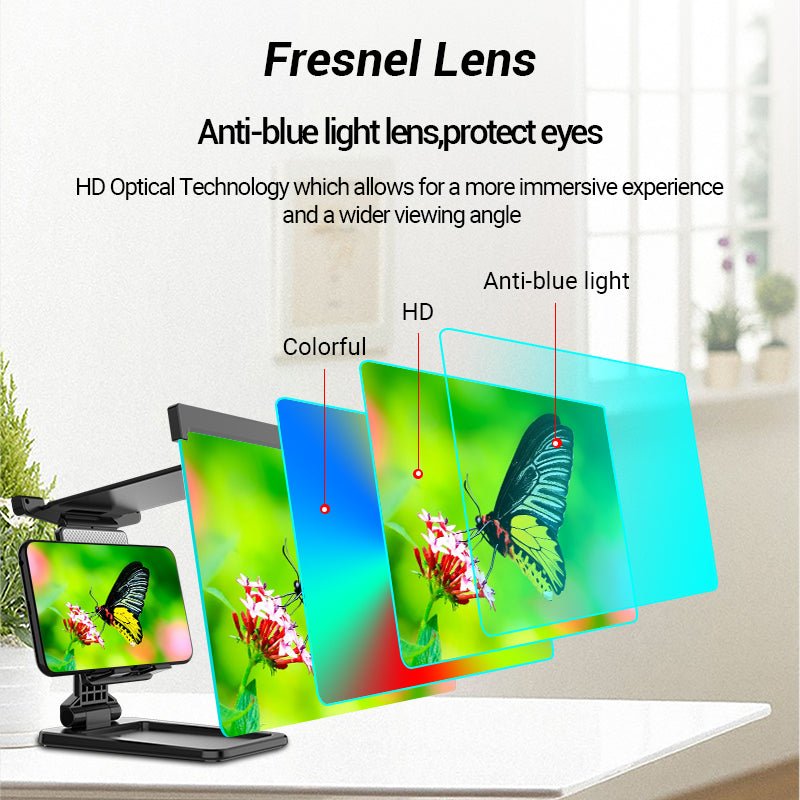 Compatible with Apple, 12 Inch Mobile Phone Screen Amplifier For IPad Movie Folding Shading 3D Screen Mobile Phone Amplifier Magnifier Cellphone Holder | Luxury Home Accessories | Heulog Glow
